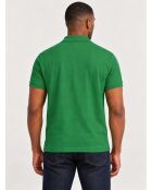 Maßgeschneidertes Slim Fit-Poloshirt aus Baumwolle in Grün