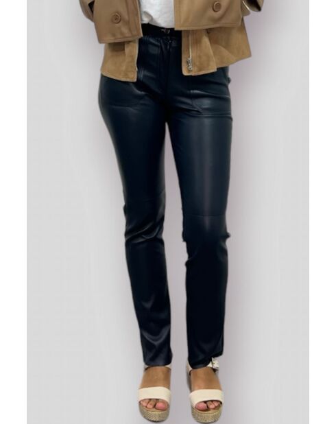 Marineblauwe leren broek van Hypnos
