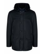 Blouson en peau lainée mérinos Luigi Soft bleu marine