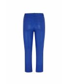 Hypnos blauwe gebreide leren broek