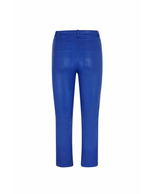 Hypnos blauwe gebreide leren broek