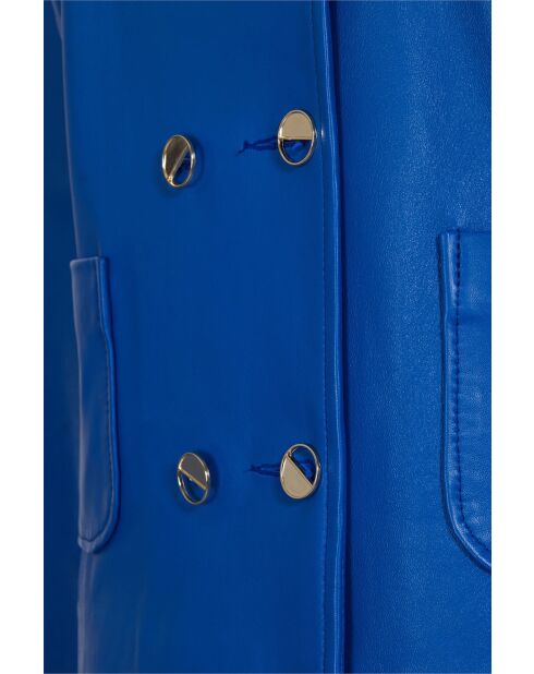 Majorelle Rixie Waxy blauwe leren jas