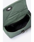 Borsa a tracolla Siella in pelle di vitello pieno fiore verde menta - 26 x 18 x 7 cm