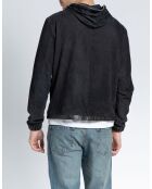 Fluwelen jack Paulo marineblauw