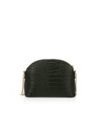 Vian Schultertasche aus Kalbsleder im Kroko-Stil, 23 x 18 x 8 cm, Grün