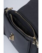 Sac bandoulière en cuir de veau pleine fleur Dale bleu - 22 x 16 x 7 cm