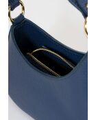 Sac à main en cuir de veau grainé Nevia bleu - 20 x 10 x 6 cm