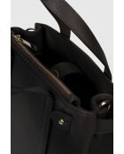 Borsa a mano Thaelia in pelle di vitello martellata marrone scuro - 26 x 21 x 11 cm