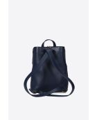 Zaino Ada in pelle di vitello martellata blu - 25 x 31 x 12 cm