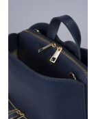 Zaino Ada in pelle di vitello martellata blu - 25 x 31 x 12 cm