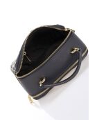 Borsa a mano Caterina in pelle di vitello martellata blu - 22 x 16 x 11 cm
