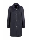 Comete Soft marineblauwe jas van schapenvacht