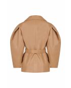 Demeter Waxy beige leren jas