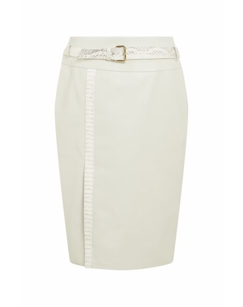 Filipa Pyt witte leren rok