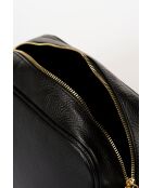 Borsa a tracolla Birgit in pelle di vitello pieno fiore nera - 28 x 20 x 10 cm