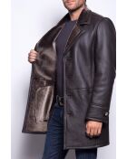 Cappotto 3/4 in montone marrone Jones Thr