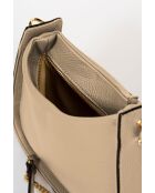 Sac à main en cuir de veau grainé Echo cappuccino - 27.5 x 14 x 8 cm