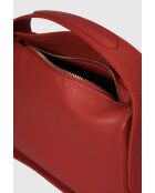 Borsa a mano Pria in pelle di vitello martellata rossa - 26 x 24 x 9 cm