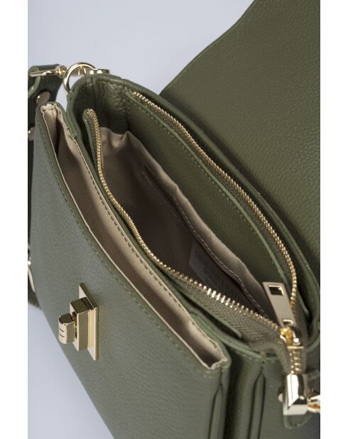 Dale Schultertasche aus vollnarbigem Kalbsleder, olivgrün, 22 x 16 x 7 cm
