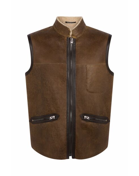 Arti Df bruin vest van schapenvacht
