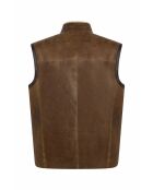 Gilet en peau lainée Arti Df marron