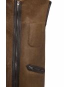 Gilet en peau lainée Arti Df marron