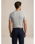 Graues maßgeschneidertes Slim Fit-Baumwoll-T-Shir