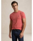 rotes maßgeschneidertes Slim Fit Baumwoll-T-Shirt