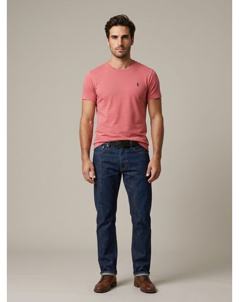 rotes maßgeschneidertes Slim Fit Baumwoll-T-Shirt