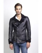Blouson en cuir Nick noir