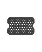 Tapis de cuisson rectangulaire en silicone Airfryer gris - 19,5x13x2 cm