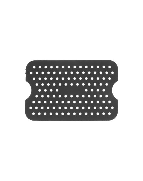 Tapis de cuisson rectangulaire en silicone Airfryer gris - 19,5x13x2 cm