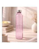 Botella de vidrio coloreado Gloupop rosa - 1.2 L