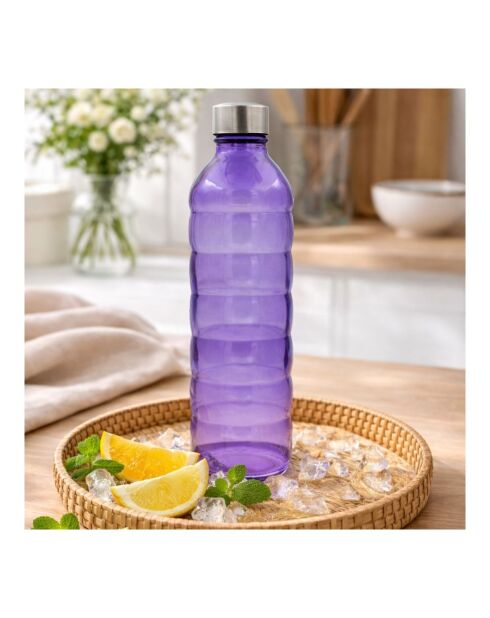 Bouteille en verre coloré Gloupop violette - 1.2 L