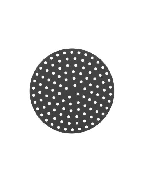 Tapis de cuisson rond en silicone Airfryer gris - D.19,5x2 cm