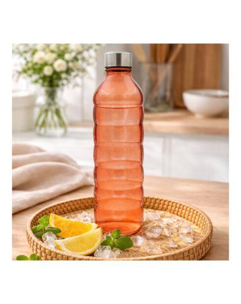 Bouteille en verre coloré Gloupop orange - 1.2 L