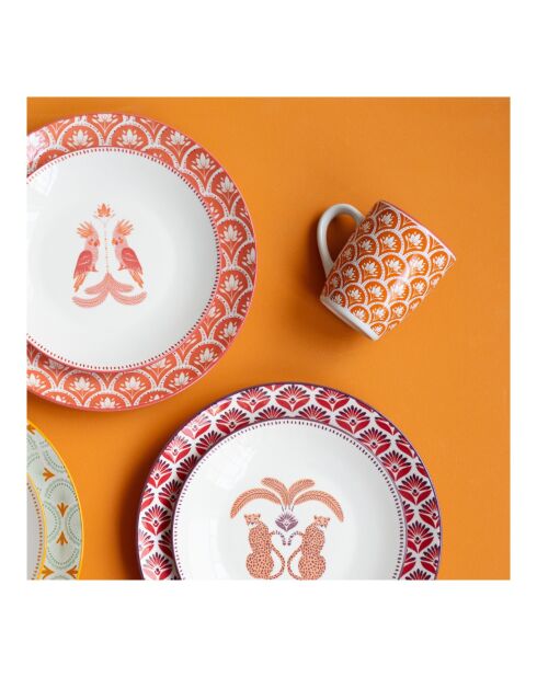 Lot de 6 mugs en porcelaine Zoela multicolore - 0.3 L