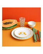 Lot de 6 petites assiettes en porcelaine Zoela multicolore - D.20x2,5 cm
