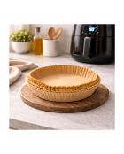 Lot de 50 moules ronds en papier sulfurisé Airfryer beige - 20x5 cm
