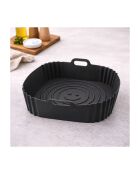 Moule carré en silicone Airfryer gris - 21x21x7 cm