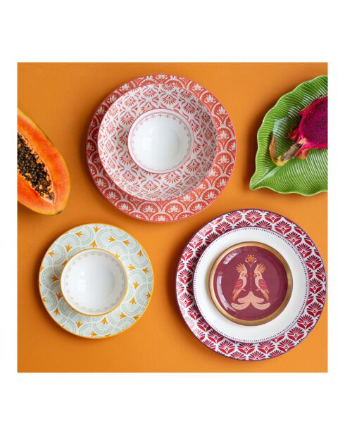 Lot de 6 petits bols en porcelaine Zoela multicolore - D.11,5x6 cm