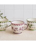 Lot de 6 mugs à pied en céramique Trattoria multicolore - D.7x11 cm