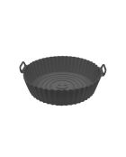 Moule rond en silicone Airfryer gris - D.19x8 cm