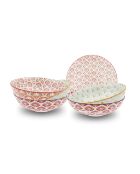 Lot de 6 assiettes creuses en porcelaine Zoela multicolore - D.21x7 cm