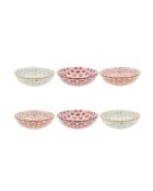 Lot de 6 assiettes creuses en porcelaine Zoela multicolore - D.21x7 cm