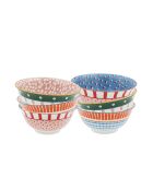 Lot de 6 grands bols en porcelaine Fruits en Folie multicolore - D.18x8,5 cm