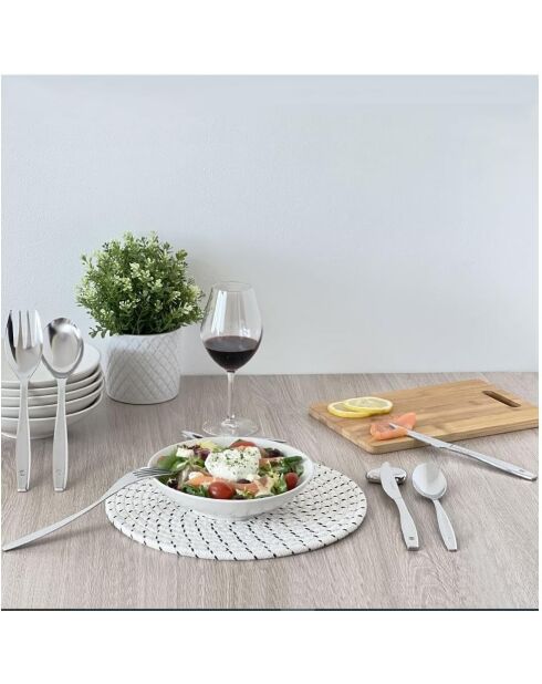 Sandblasted Figure, juego de 6 cuchillos para carne con forma de espejo, 25 x 5 x 3 cm