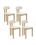 Set di 4 sedie in tessuto Elsa beige - 44,5x43x77 cm
