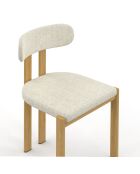 Set di 4 sedie in tessuto Elsa beige - 44,5x43x77 cm
