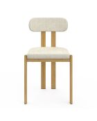 Set di 4 sedie in tessuto Elsa beige - 44,5x43x77 cm